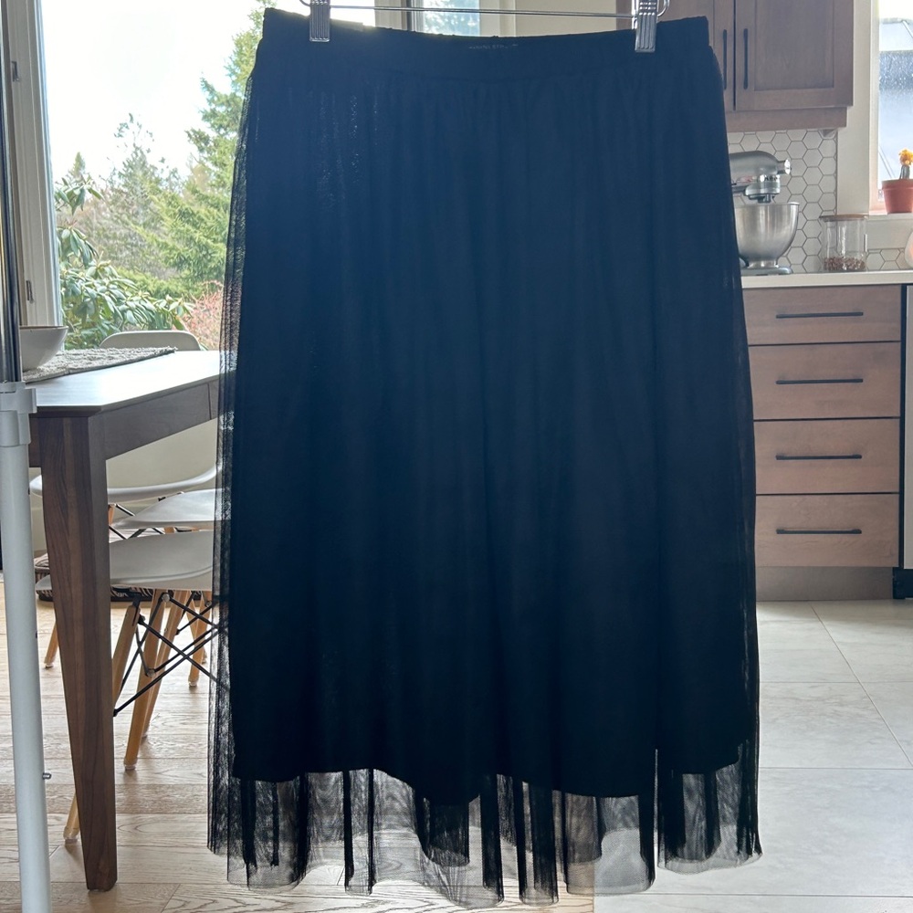 Tulle midi skirt